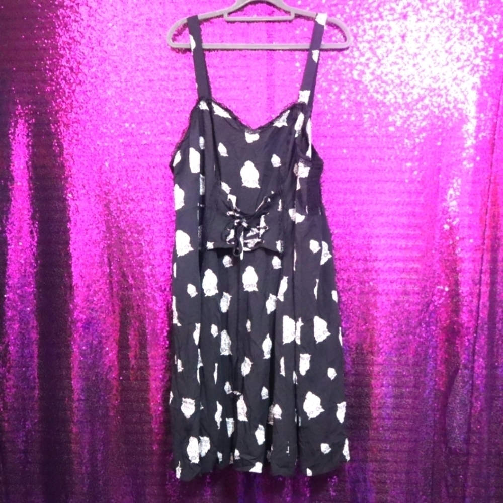 TRIPP OWL DRESS 2/XS Babydoll Gothic Lolita Coquette Corset Sun Y2K Mall Goth
